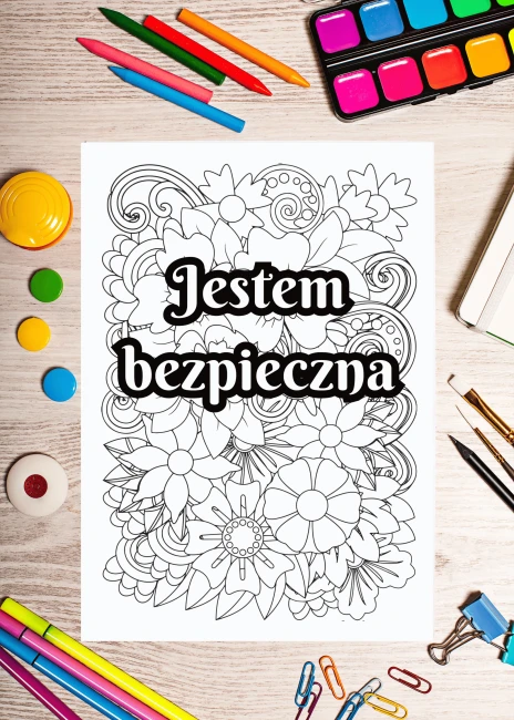 plakat-do-kolorowania-jestem-bezpieczna-przybory-plastyczne.png