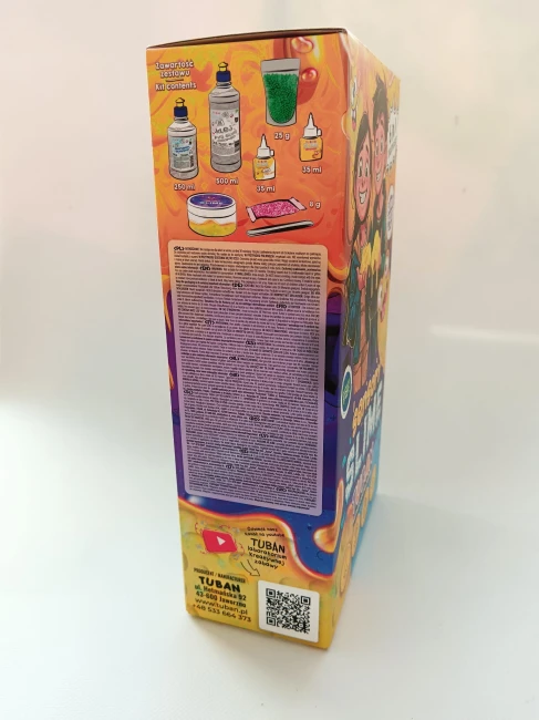 bok-żółto-fioletowego- pudełka-Tuban-Zestaw-Kreatywny-Sensory-Slime-Multisensoryczna-zabawa-6-w-1-rysunki-zawarto-ści-zestawu.jpg