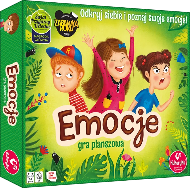 zielone-pudełko-z-napisem-kukuryku-emocje-gra-planszowa-z-ilustracjami-dwóch-dziewczynek-i-jednego-chłopca.png