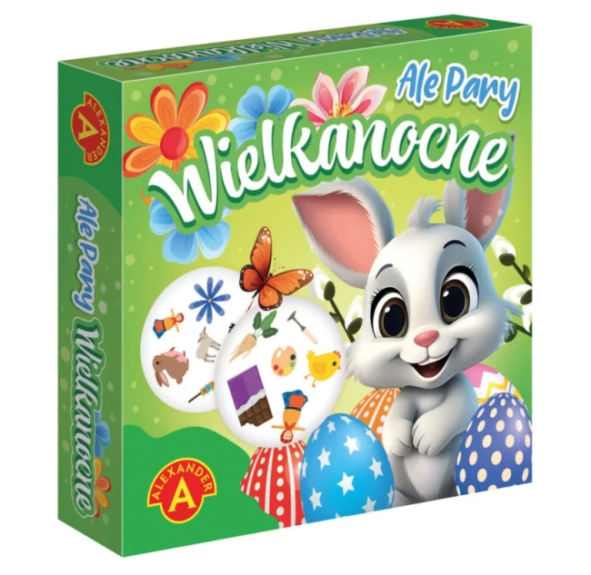 zielone-kwadratowe-pudełko-z-napisem-Ale-Pary-wielkanocne-oraz-ilustracją-zajączka-pisanek-i-okrągłych-kart-z-symbolami-wielkanocnymi.png