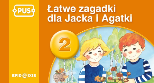 pomarańczowa-okładka-książeczki-z-serii-PUS-Łatwe-zagadki-dla-Jacka-i-Agatki-2-z-ilustracją-chłopca-i-dziewczynki.png