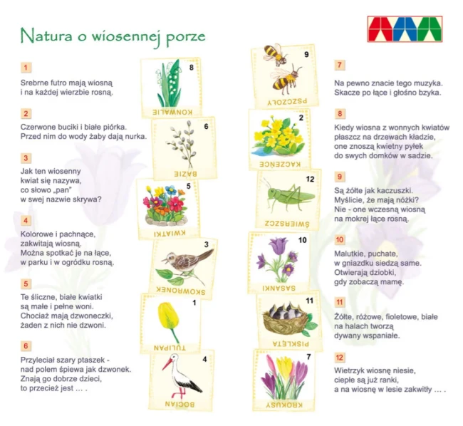 przykładowa-strona-z-zagadkami-o-naturze-wiosną-z-książeczki-z-serii-PUS-Łatwe-zagadki-dla-Jacka-i-Agatki-2.png